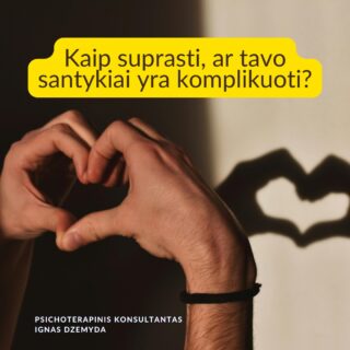 Komplikuoti santykiai atrodo kaip nuolatinis karas. Kai santykiai yra stabilūs, partneriai lengvai sprendžia smulkius nesutarimus. Tačiau jei santykiai tampa komplikuoti, net mažos situacijos gali sukelti pavydą ir nepasitikėjimą. Kelly Brisini (2019) tyrimas atskleidė pagrindinius komplikuotų santykių veiksnius. Pagal juos parengiau klausimus, kurie gali padėti suprasti, ar tavo santykiai yra arba bus komplikuoti.
Santykių neapibrėžtumas. Kiek esi tikras(a), kad liksi šiuose santykiuose? Kiek esi tikras(a), kad tavo partneris(ė) liks su tavimi? Kiek esi tikras(a), kad tavo santykiai tęsis?
Konfliktų priėmimas asmeniškai. Ar pernelyg sureikšmini problemas, net jei jos yra menkos? Ar konfliktai su partneriu(e) sukelia tau jausmą, kad esi auka? Kaip dažnai jauti pyktį, skausmą, liūdesį ar baimę būdamas(a) su savo partneriu(e)?
Pavydas. Ar matai grėsmę savo santykiams, nors realiai jos nėra? Ar dažnai klausi savęs, ar tavo partneris(ė) jaučia ar gali jausti trauką kitam žmogui? Ar jauti stirias emocijos, jei pagalvoji, kad partneris(ė) tave gali apgaudinėti?
Trukdymas siekti tikslų ir pagalbos trūkumas. Ar tavo partneris(ė) stengiasi trukdyti tau pasiekti tai, ką turi ir nori padaryti? Jei susidarai dienos planą, ar atrodo, kad partneris(ė) trukdo jį įgyvendinti? Ar partneris(ė) klausia, kaip gali tau padėti atlikti reikalingus darbus, kad pasiektum savo tikslus?
Vengimas kalbėti apie sudėtingas temas. Ar stengiesi nesikalbėti apie svarbias santykių sritis, kurios kėlė arba kelia problemų? Ar dažnai nekeli jautrių klausimų? Kai kas nors nepatinka tavo partnerio(ės) veiksmuose, ar sugebi kalbėti apie tai? Jei jauti pavydą, ar gali pasidalinti tuo su partneriu(e)?
Ką daryti? Jei teigiamai atsakei į daugumą klausimų, tavo santykiai yra komplikuoti arba gali tokie tapti. Svarbu atvirai apie tai kalbėti su savo partneriu(e). Keičiant savo elgesį galima santykius daryti sveikesniais.
Nepamirškime pasirūpinti savimi!
#psichologija #psichoterapija
#savespazinimas #psichologas #emocinesveikata #psichologinepagalba #savirefleksija #terapija #psichinesveikata #meditacija #gyvenimokokybė #asmeninisaugimas #augimas #santykiai